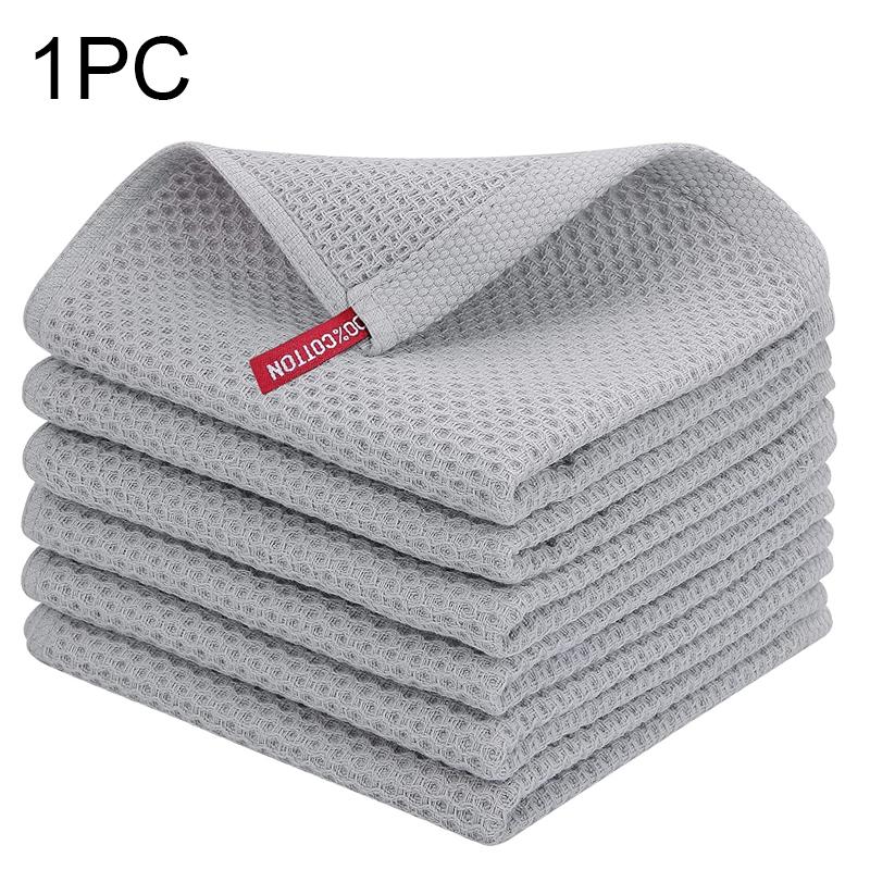 100% Cotton Kitchen Towel Ultra Soft Cleaning Cloth Waffle Honeycomb Cleaning Cloth Household Kitchen Accessories