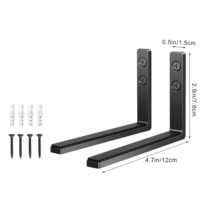 Sound Bar Mounts Wall Brackets - Easy To Install Anti-Drop Wall Shelf Holder Universal Soundbar Speaker Mounting Bracket