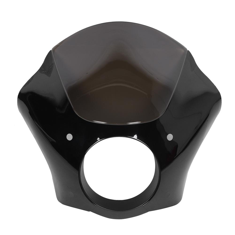 6in Vintage Motorcycle Headlight Fairing Smoky Windshield Universal Modified Part