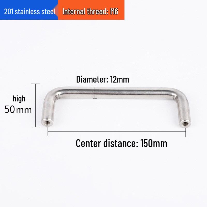 304 Stainless Steel U-Shaped Handle for Industrial Equipment and Furniture