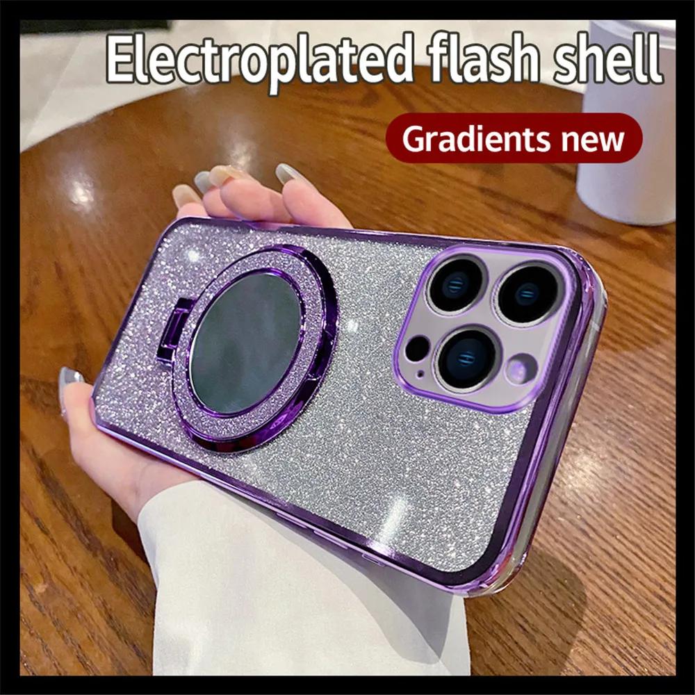 Mirror Bling Glitter Plating Gradient Phone Case For Samsung Galaxy A52 A32 A22 A12 A72 A71 A51 A31 A21S A50 A20 A30 Back Cover