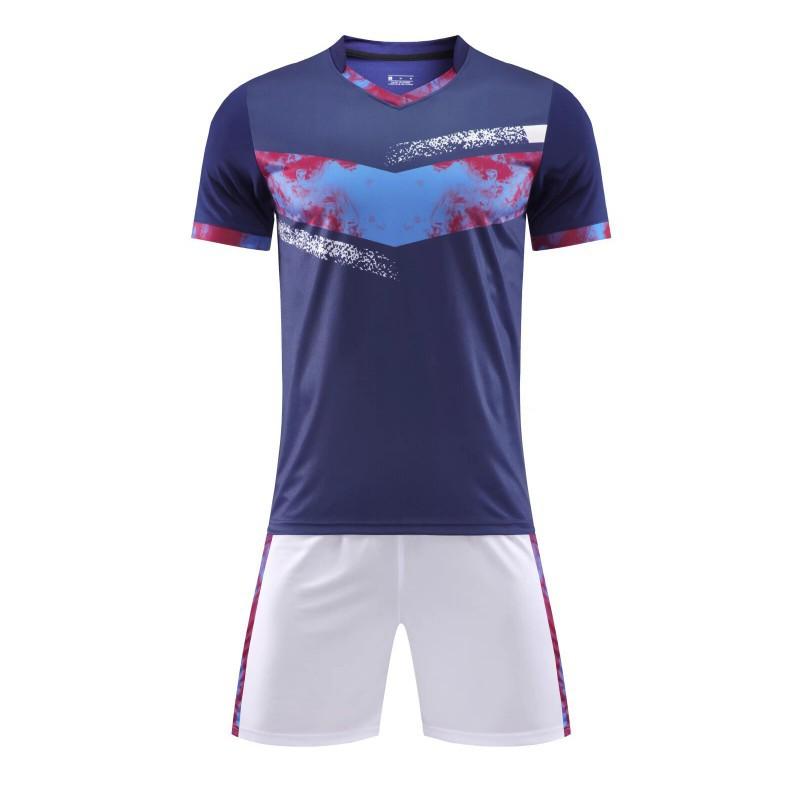 

Football Uniform Printed Match Jersey Set Number Training Equipment Team Sportswear Male Adult Children 26
