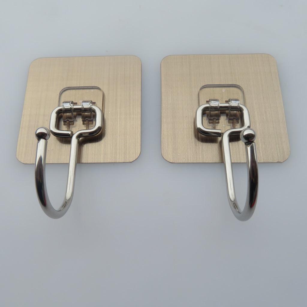 Seamless High-Quality Stainless Steel Adhesive Hook for Bathroom and Door - No Drilling Required