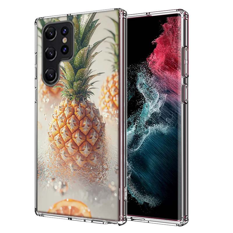 Harvest Pineapple Capa Phone Case For Samsung S26 Ultra S25 Edge Galaxy S23 S21 S20 S24 FE S22 S10 Plus Cover Clear TPU Shell Co