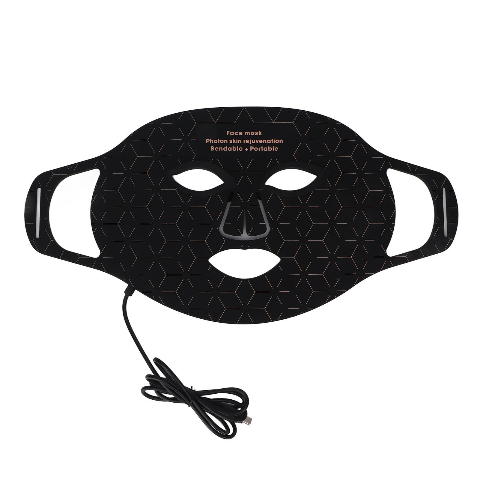 

Светодиодный прибор для лица для красоты Силиконовый для омоложения кожи Удаление морщин и прыщей 3 режима цвета