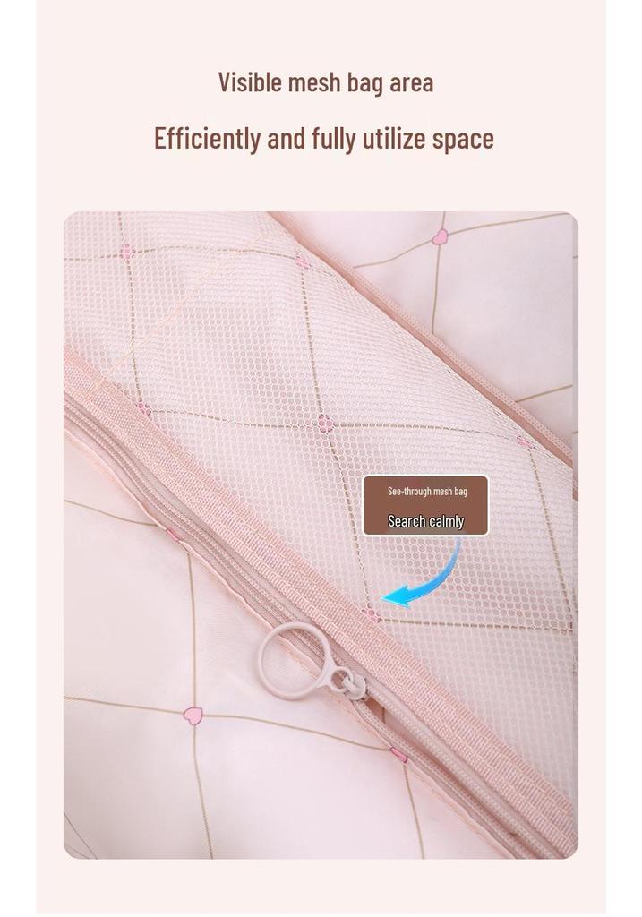 Compact 7-in-1 Hanging Travel Organizer: Large Capacity for Underwear and Clothes