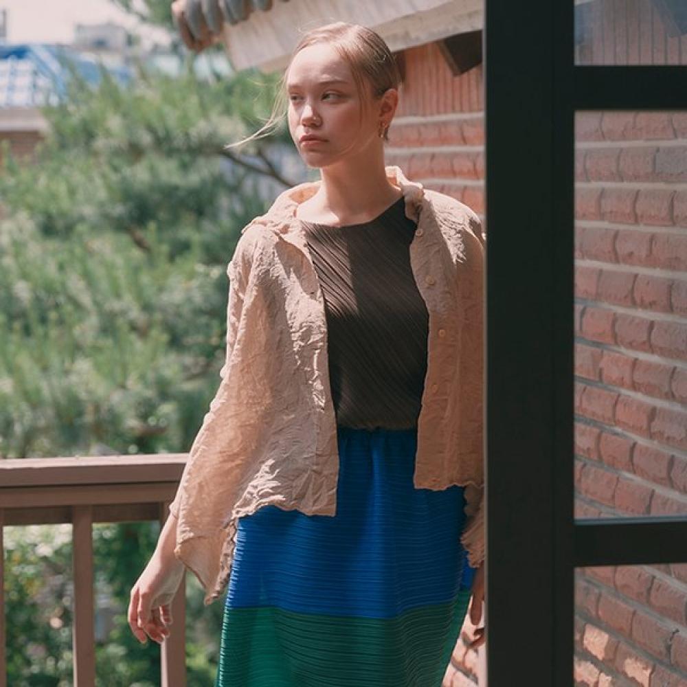 Fine PleAts A Line Short cArdigAn Beige FREE