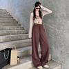 Sports and Leisure Banana Pants Women's Autumn New Elastic Waist Thin Loose Wide-leg Pants Versatile Straight Mopping Pants