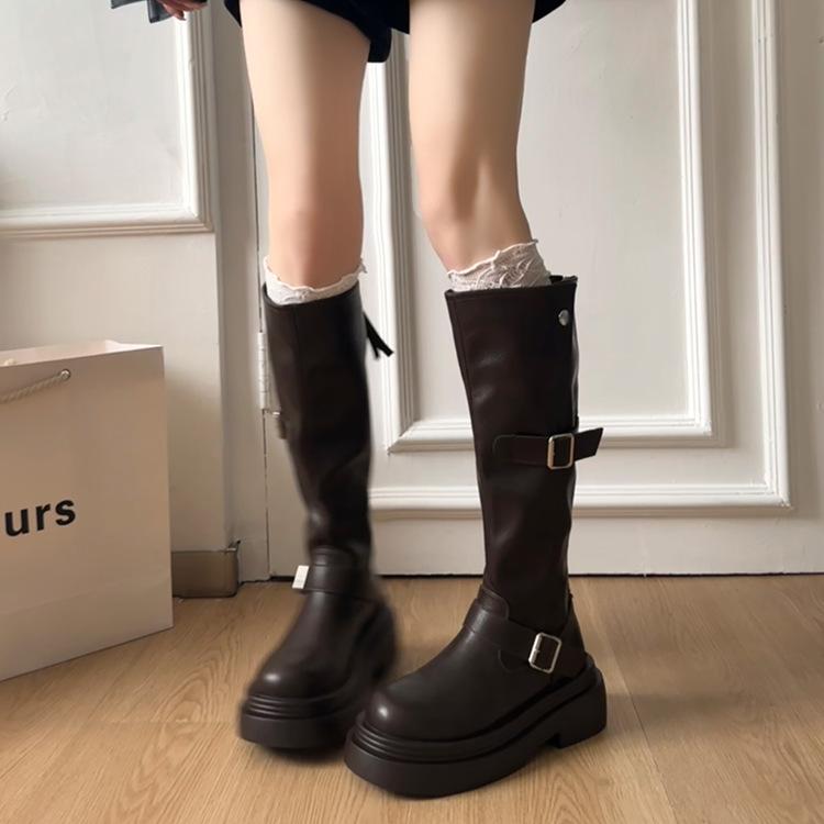 But knee boots women's shoes 2025 new summer high boots platform-soled western knight boots high heels boots