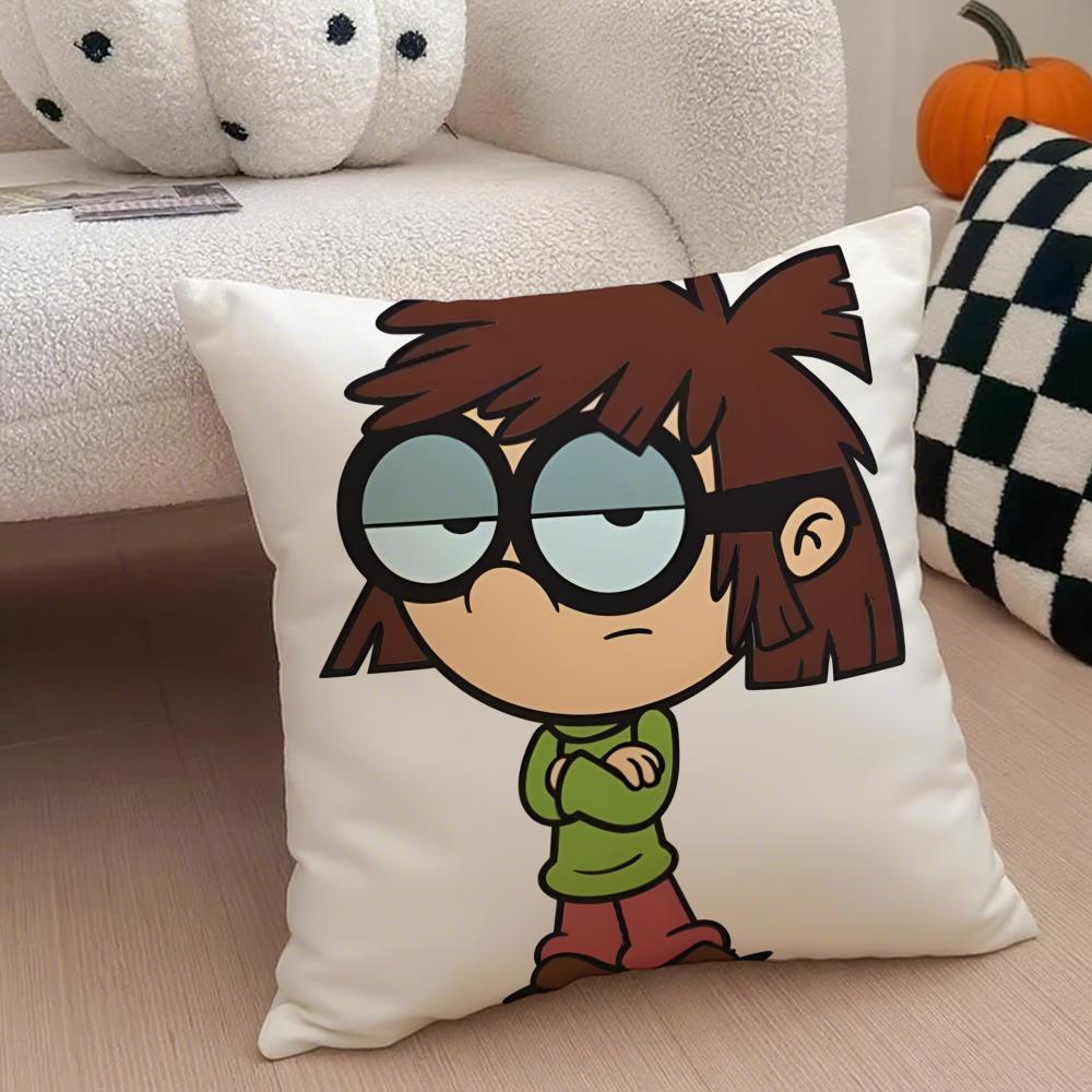 A fun TThe Loud House Cushion Cover Throw Pillow Cover Hidden Button Durable Polyester Chair Cushion