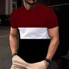 Daily Casual 3D Printed Men'S T-Shirts Fashion Street Short Sleeved Oversized Sportswear Top
