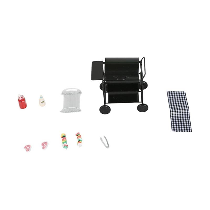 

Tiny Iron BBQ Grill Set Perfect For 1/12 Dollhouses Accessories And Miniature Displays 1