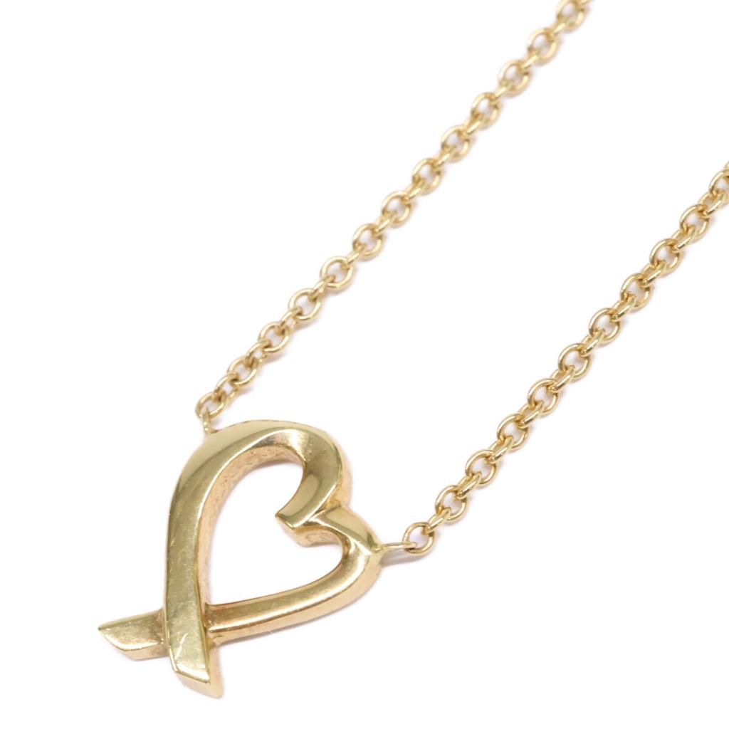 TIFFANY&Co. 750 Paloma Picasso Loving Heart Necklace Yellow GoldUsed
