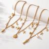 Titanium Steel Necklace - Summer Fashionable Sea Star and Sea Shell Beach Style Ocean Collar Chain