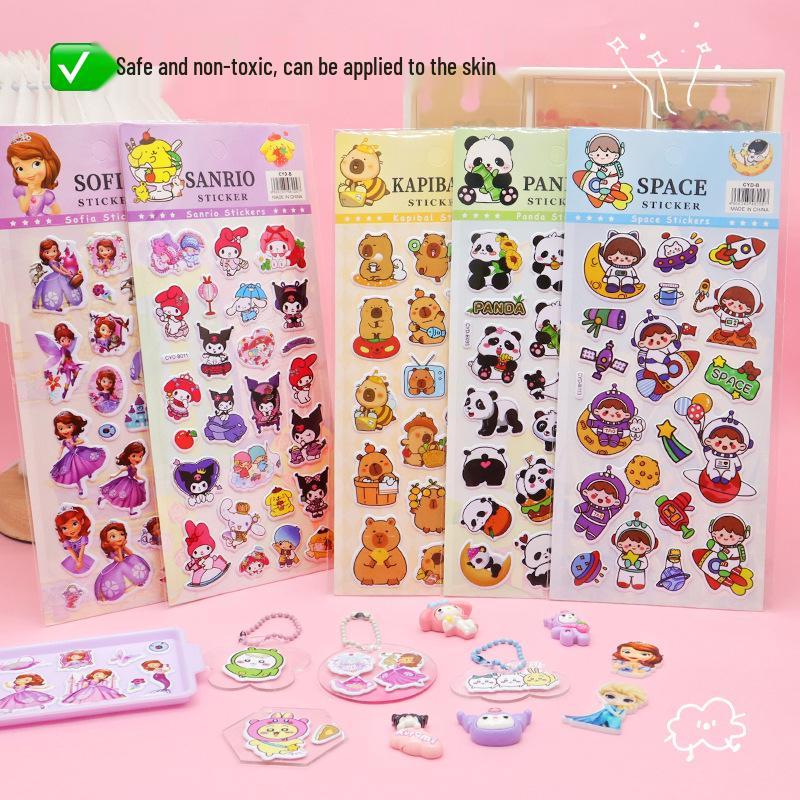 Cross-Border Multi-Style Cute Cartoon Bubble Stickers for Kids