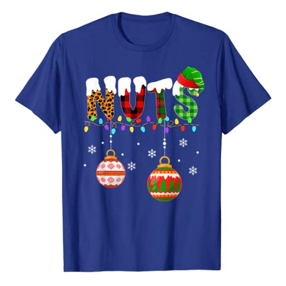 Funny Couples Christmas Chestnuts Adult Matching T-Shirt Xmas Costumes for Couples His and Her Girlfriends Boyfriends