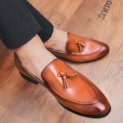 New Luxury Fashion Men Tassel Loafers Shoes Leather Italian Formal Dress Office Footwear Oxford Shoes for Men 2024