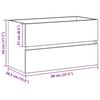 Sink Cabinet Black Oak 80 x 38.5 x 45 cm Engineered Wood