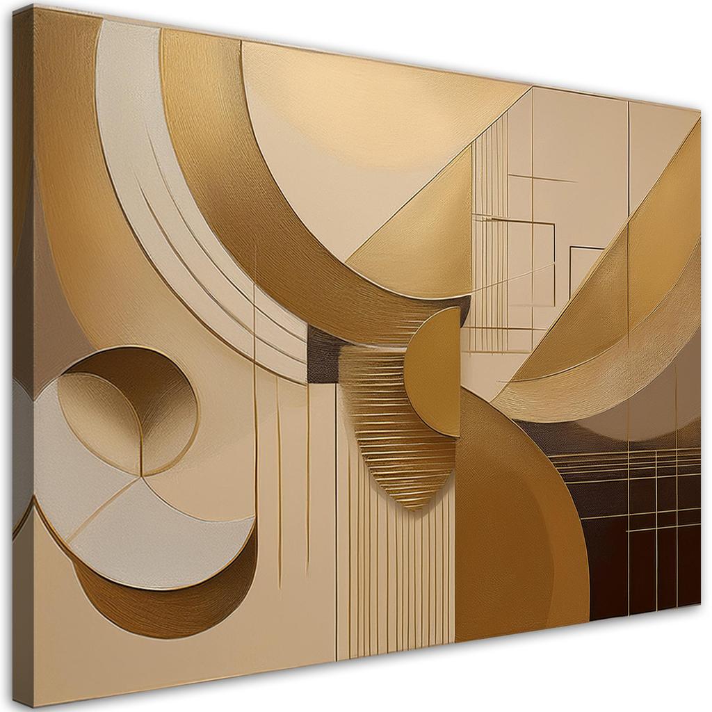 Canvas Print, Geometric Abstraction Beige