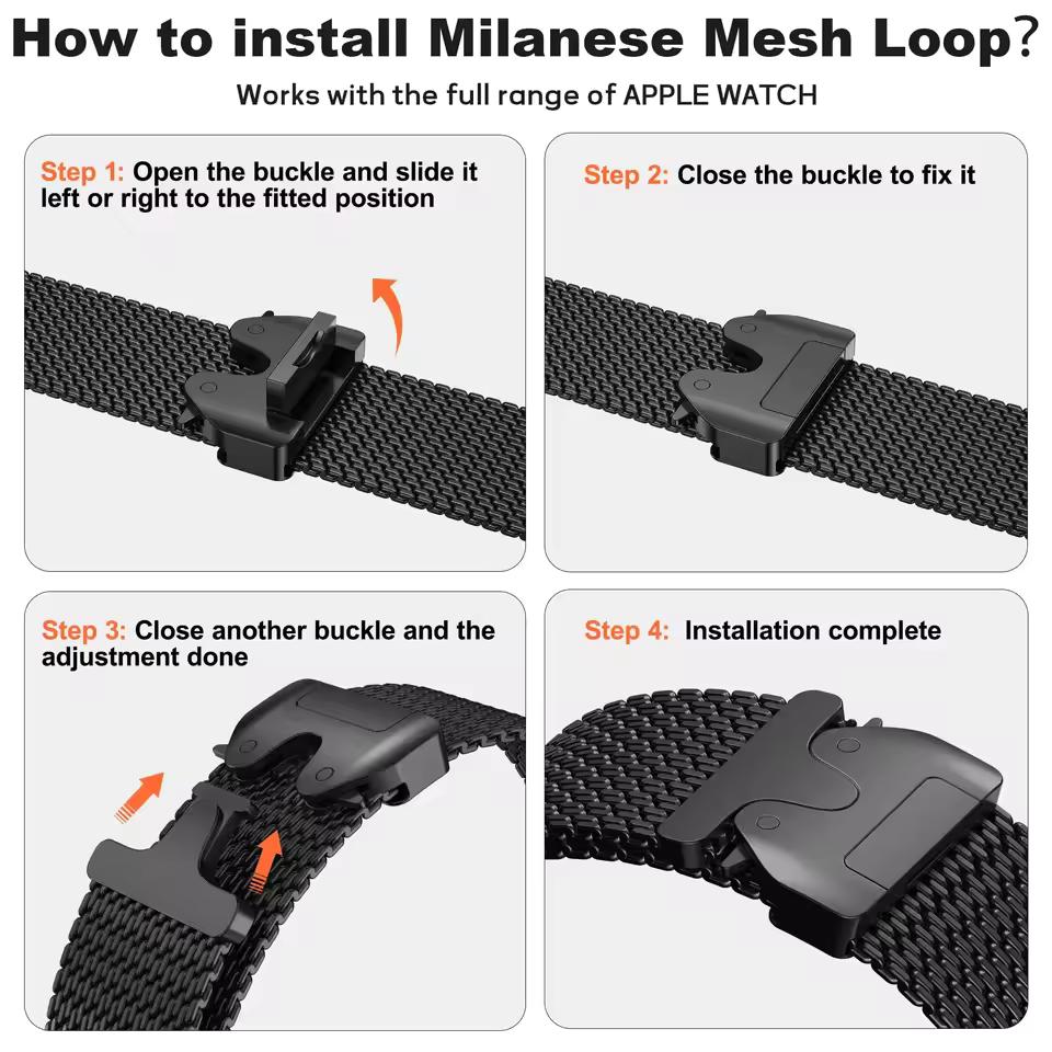Milanaise Armband aus Titanmetall für Apple Watch Ultra 2/3 Armband 49mm Serie11 46MM Armband iWatch Serie 10 9 8 7 6 5 SE 45mm 44mm 42mm
