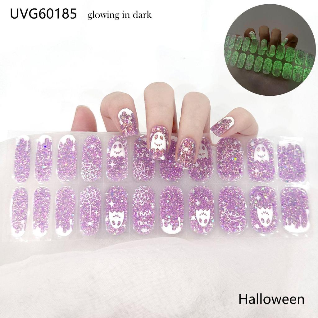 Transparent Nude UV Gel Nail Art Stickers: Semi-Cured, Semi-Baked Manicure Sheets