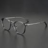 Ultra-Light Retro Black Myopia Glasses with Large Square Wood-Based Frame