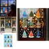 Christmas Tree Pvc Window Decal With Snowflake Static Cling For Holiday Decor