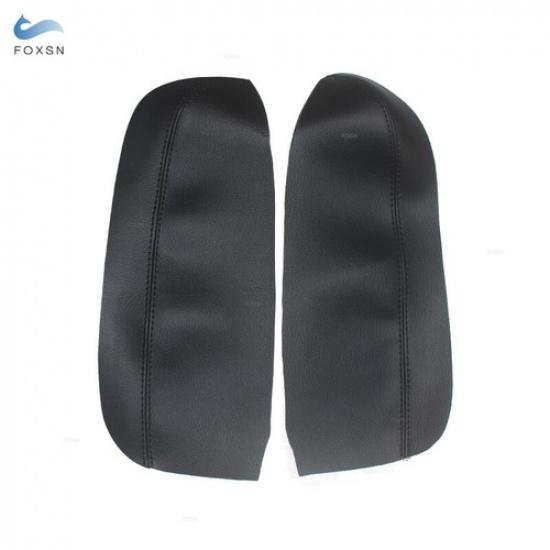 2Pcs For Acura RDX 2007-2011 2012 Black Front Door Panel Armrest Leather Cover