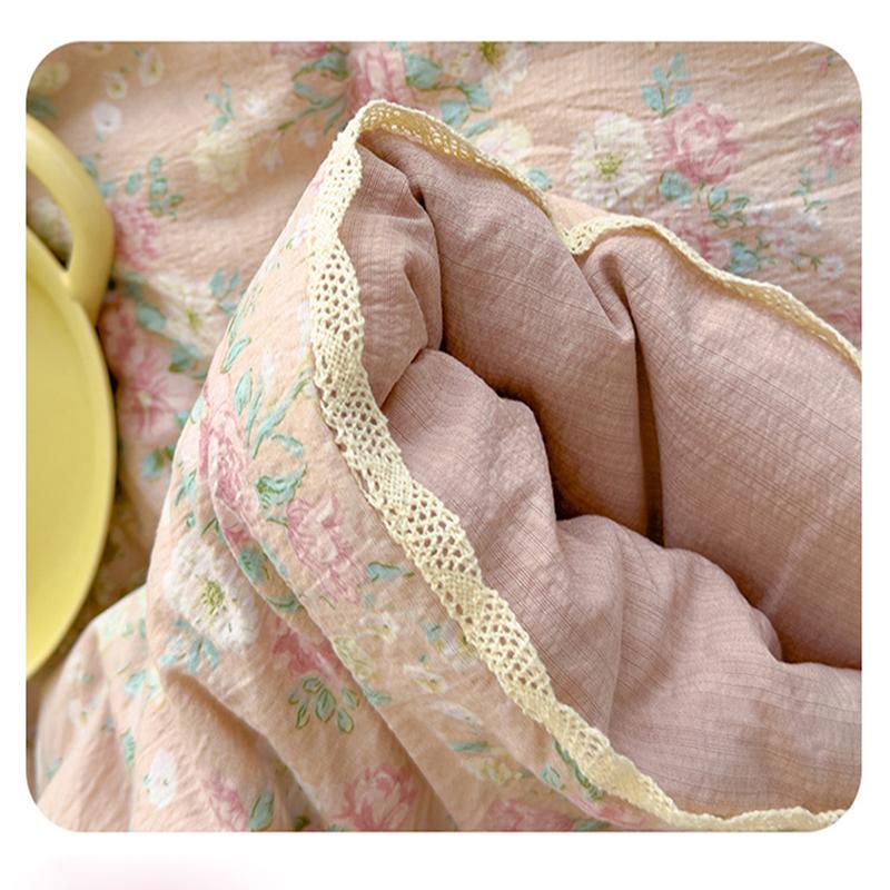 New Sweet Printed Air-Condition Blanket Soft Skin-Friendly Quilted Quilt Breathable Cooling Summer Comforter Queen King Beds