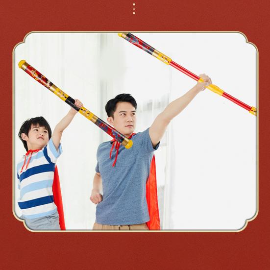 Wukong Golden Cudgel Ruyi Jingu Bang Toy Automatic Telescopic Cudgel Sticks Role Play Demon Beating Exquisite Painted Texture Chinese
