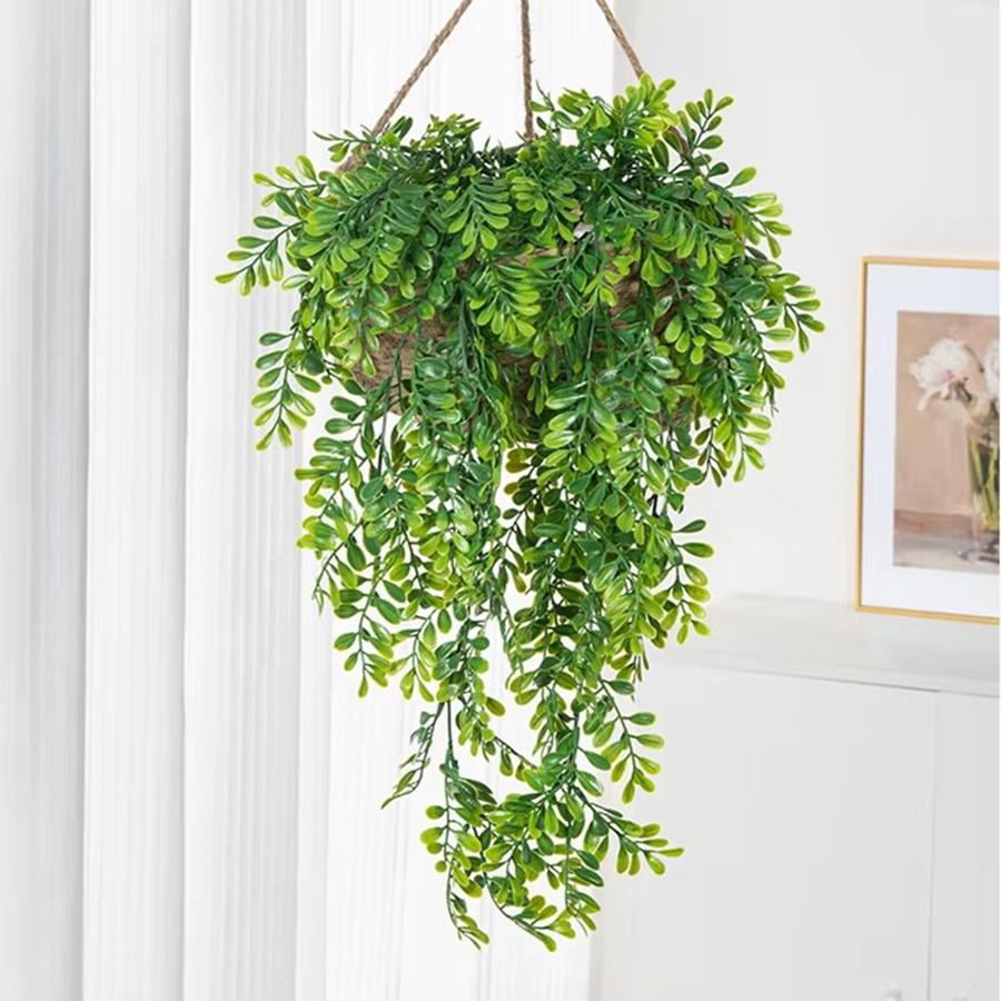 Artificial Plastic Plants Fern Rattan Home Room Table Windowsill Hanging Festival Wedding Wreath Arch Diy Gift Decor Photography