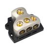 3 Way Amp Distributor Connecting Block 1x 0 Gauge In 3x 4 Gauge Out for Car Audio Amplifier Splitter Replace