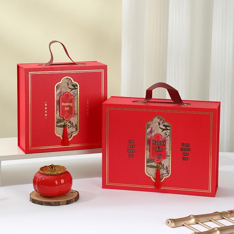 Chinese Wedding Souvenir: Towel & Candy Flip-Top Gift Box