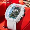 TIMEARTX Men's Multifunctional Quartz Watch: Luminous, Waterproof, Silicone Strap Fashion Accessory