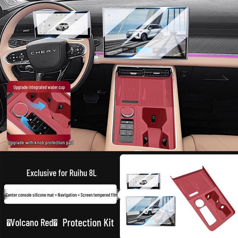 Silicone Anti-slip Mat for Chery Fengyun T9 Console & Cup Holder