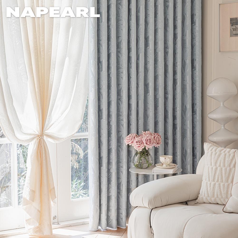 1PC NAPEARL European-style Luxury Blackout Curtain Thick Window Drapes for Bedroom Living Room Home Decor