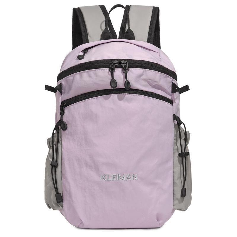 Outdoor backpack men and women lightweight large capacity multi-pocket travel mountaineering bag tide fashion leisure фиолетовый