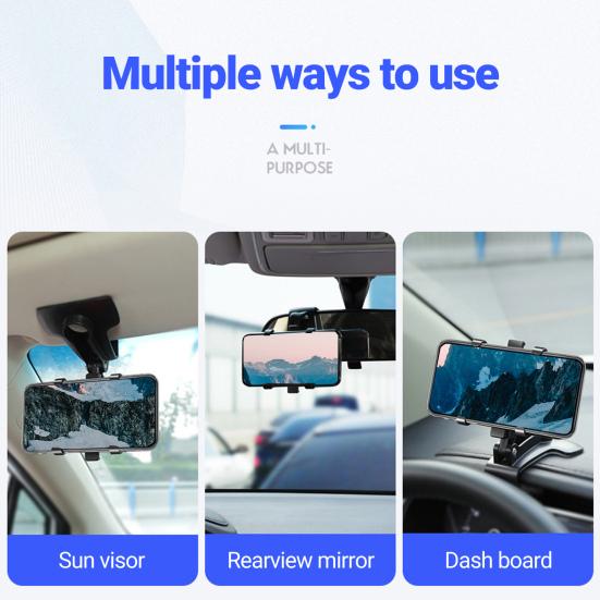 Car Phone Holder Universal Dashboard Car Multifunctional Adjustable Phone Clip Mount Stand GPS