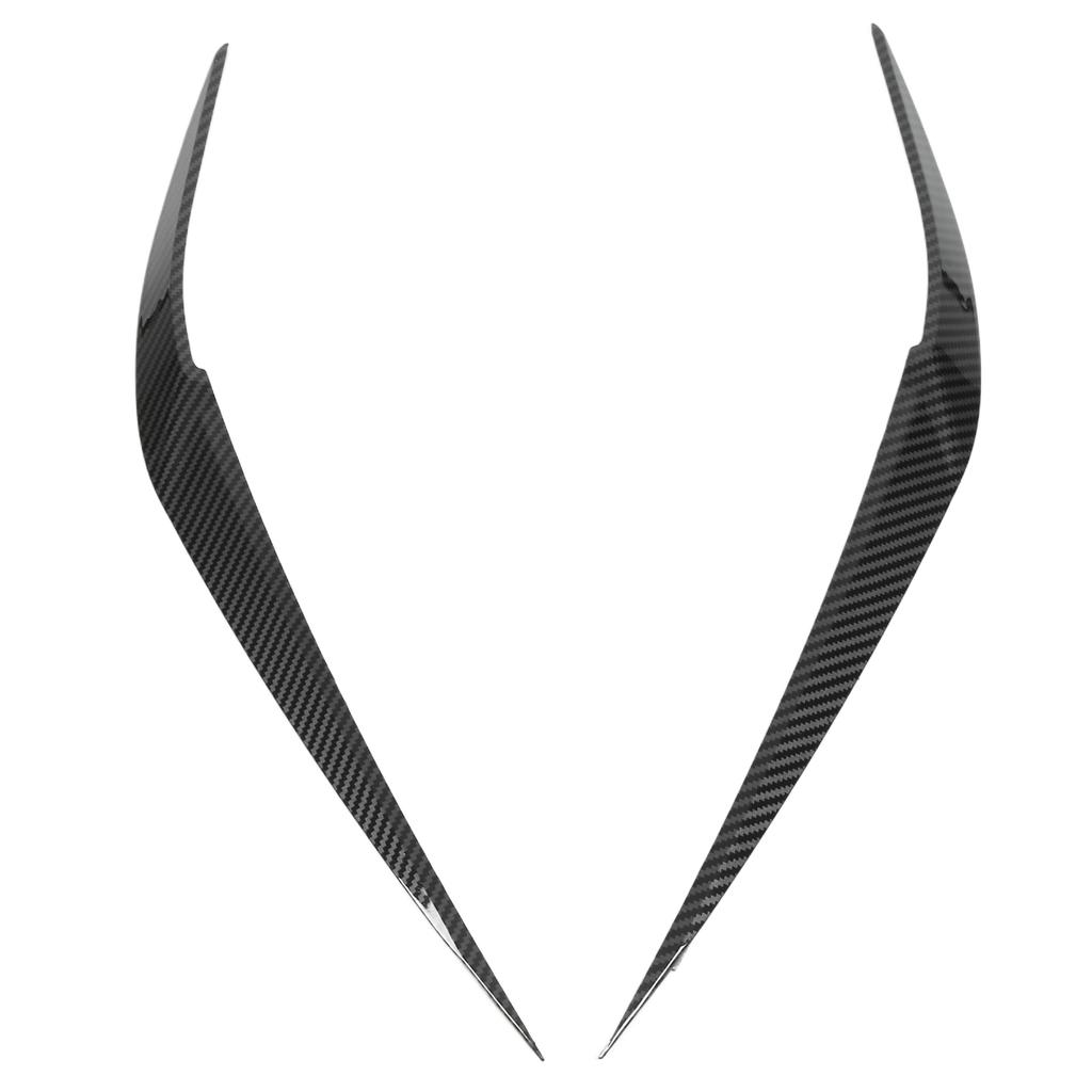 Pair Car Hdlight Eyebrows Front Left Right Trim Exterior Decoration Replacement for X1 F48 2015+(Carbon     )