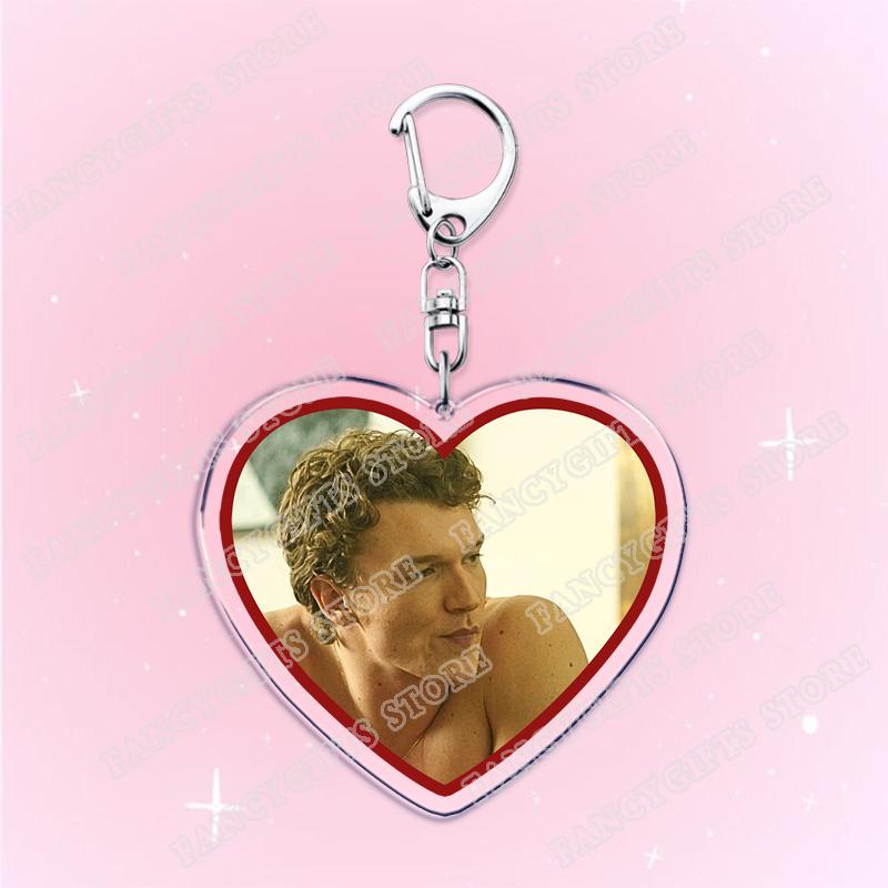 Heated Rivalry BL TV Show Heart Keychain for Accessories Shane Hollander Ilya Rozanov Love Keyring Jewelry Fans Friends Gifts