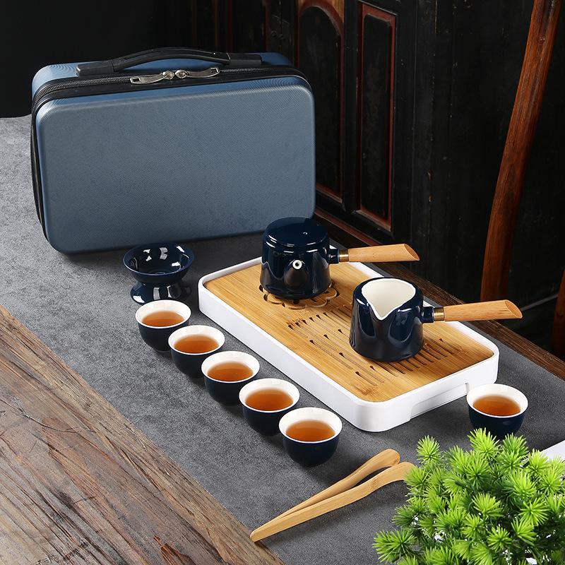 Ceramic High-end Portable Kung Fu Travel Tea Set Business Real Estate Banking Corporate Gifts