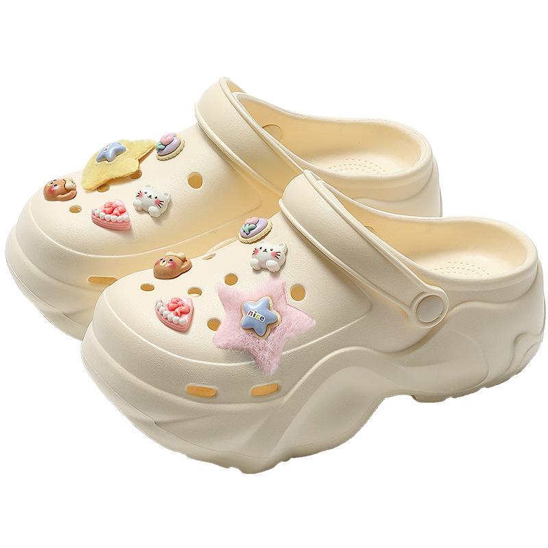 Hole Shoes New Puff Clouds Non-slip Arch Support Not Tired Feet Thick-soled Slippers