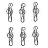 100 Pcs Note Paper Clip Black Creative Cute Music Wire Bookmark Paper Clamp Compact Portable for File Classification