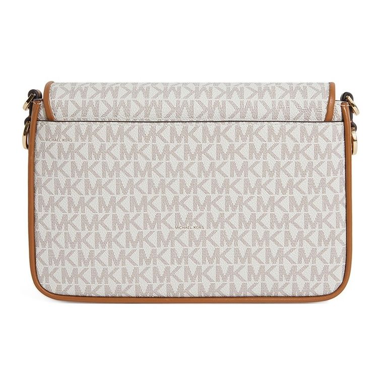 Michael Kors Mk Bradshaw Vintage Monogram Crossbody Bag Color Block Leather Commuter Shoulder Bag Medium Women Bags 30S1G2BM2B-VANILLA-ACRN
