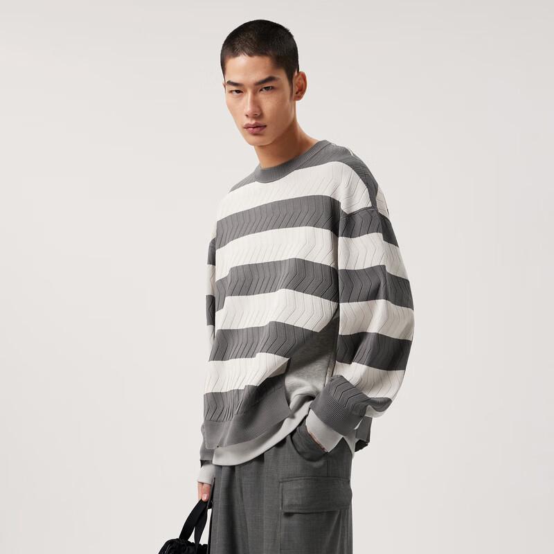 JNBY Men's 2024 Spring Casual Long-Sleeve Knit Sweater