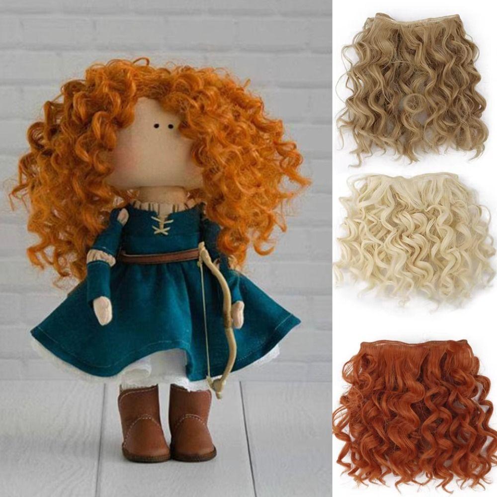 Imitation Roll Bjd DIY Curly Short Hair Curly Doll Hair Bjd Wig Diy Bjd Doll Curly Hair  Msiredoll