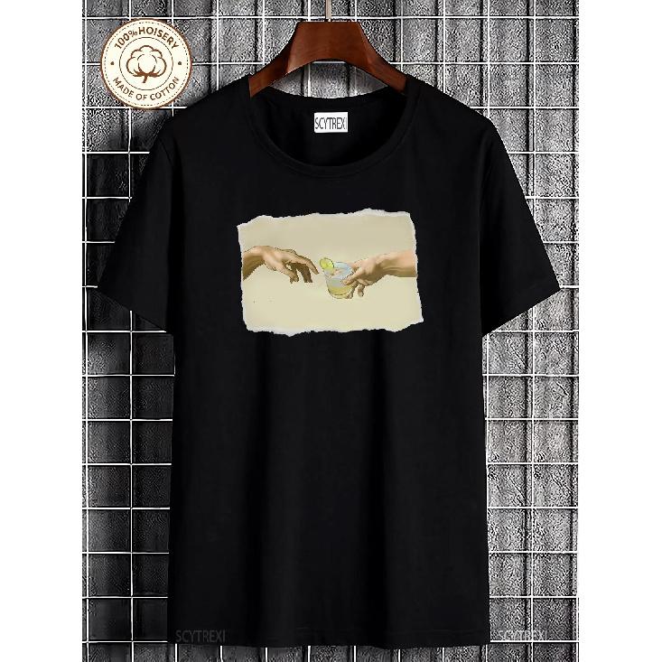 T Shirt Print Pisco Sour T Shirt The Creation Of Lover Peru Peruvian Chile Chilean Cocktail Breathable Stretched Casual Versatile Comfortable Fashion S чёрный