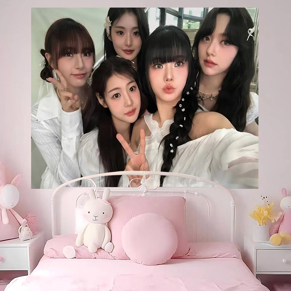 Kpop Group Ffifty Fifty Anime Tapestry Hanging Tarot Hippie Wall Rugs Dorm Home Decor