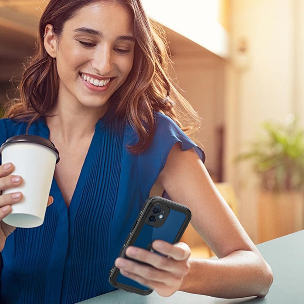 REDPEPPER Dot+ Series For iPhone 12 Mini PC+TPU Sealed Phone Case IP68 Waterproof Snowproof Snorkeling Clear Cover