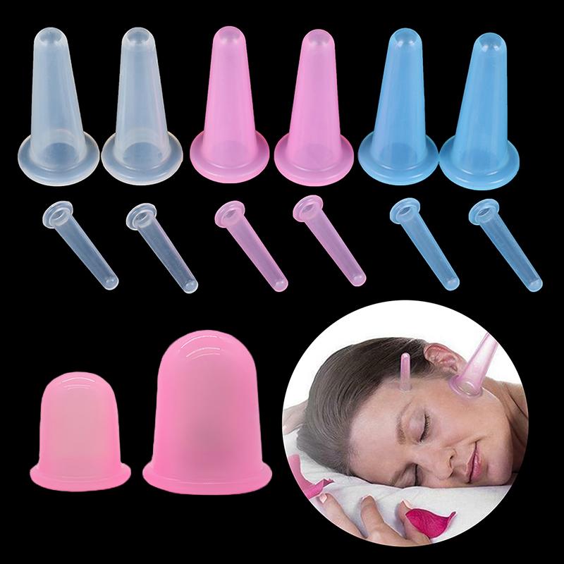 For Face Neck Massage Anti Cellulite Suction Cup 4x Silicone Vacuum Cupping Cans